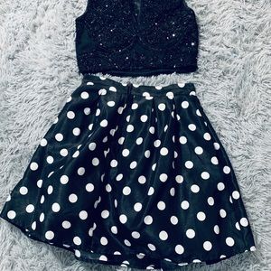 2 piece polka dot dress